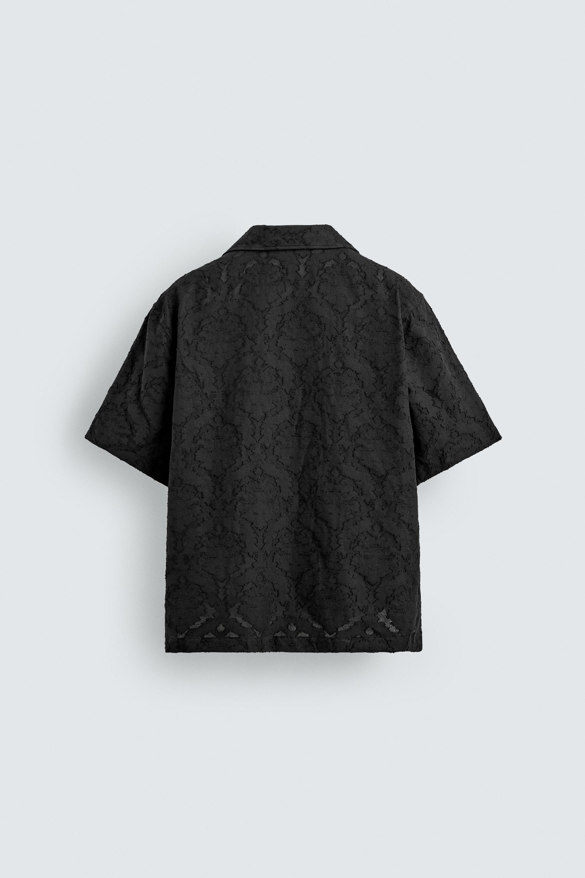 TEXTURED JACQUARD RELAXED FIT SHIRT